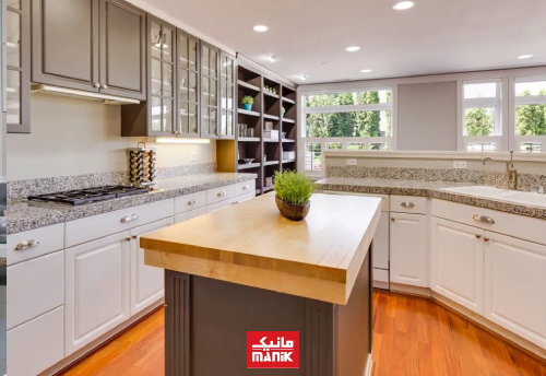 کابینت سفید طوسی