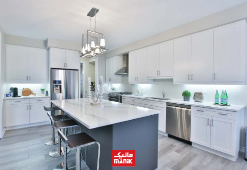 کابینت سفید طوسی