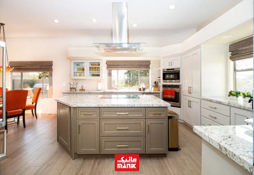 کابینت سفید طوسی